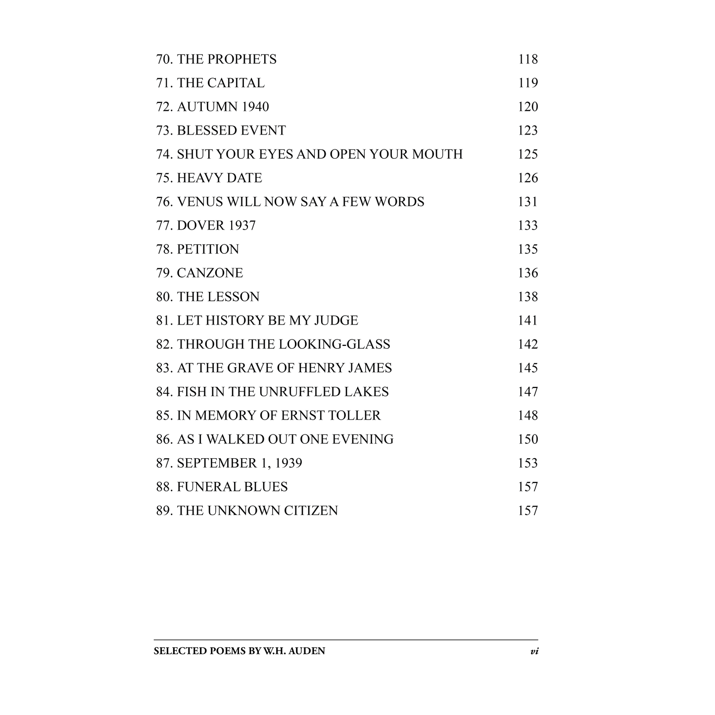 Selected Poems by W. H. Auden