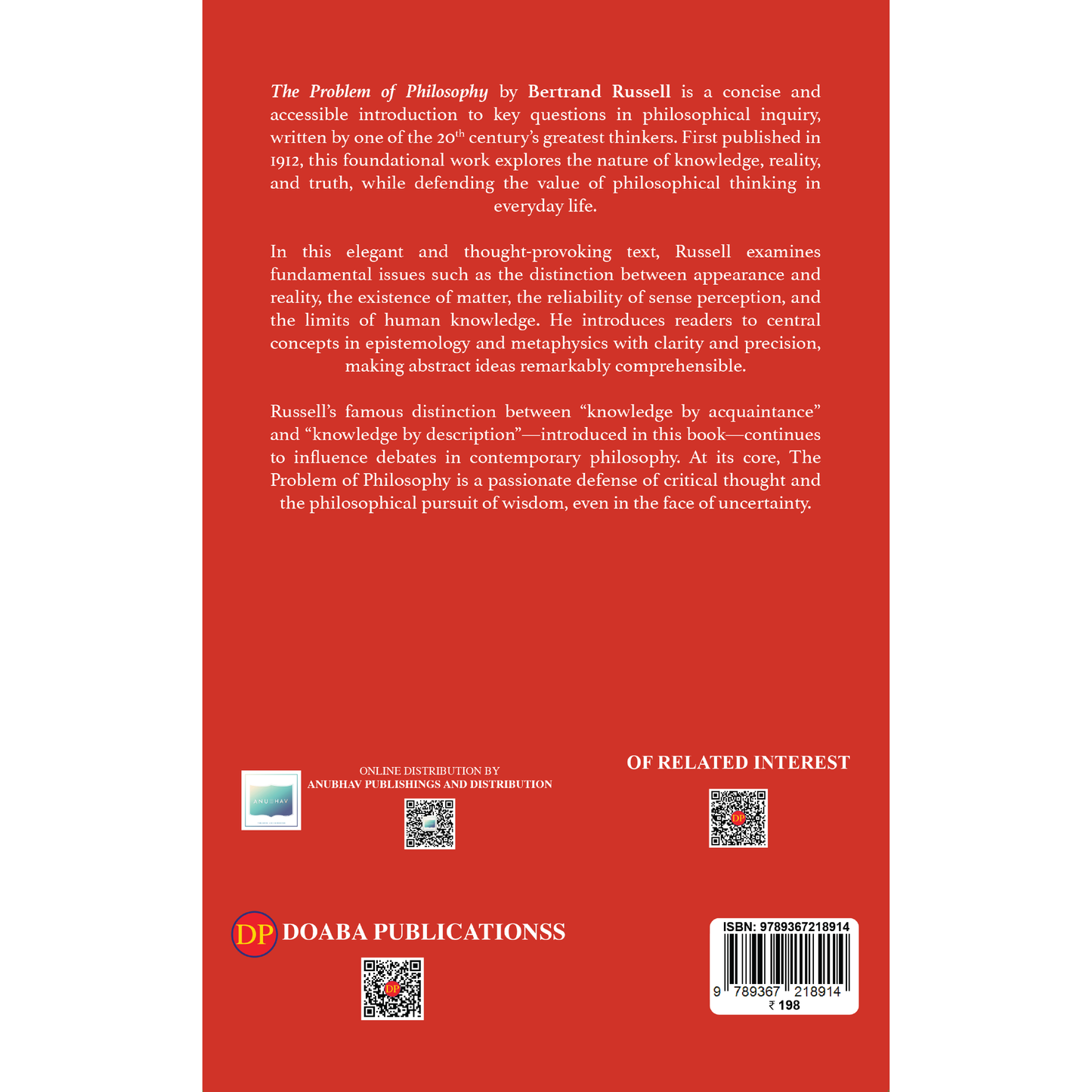 The Problem of Philosophy by Bertrand Russell