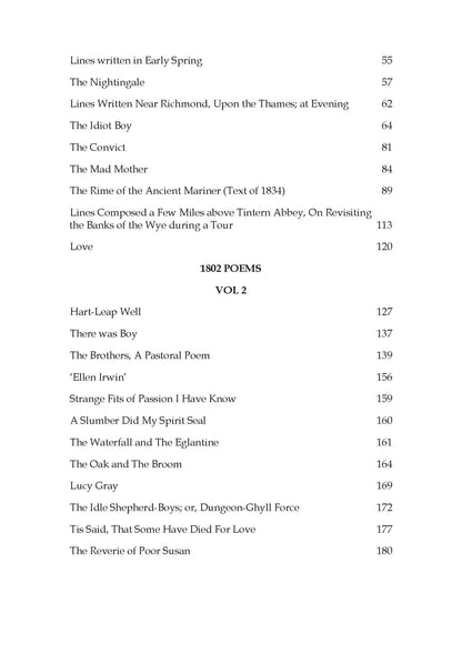 Lyrical Ballads: 1798 and 1802 by Williams Wordsworth & Samuel Taylor Coleridge